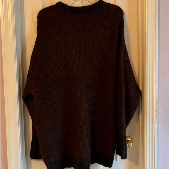 NWT Banana Republic Alpaca Wool Blend / Italian Yarn Brown Oversized Sweater M - Picture 4 of 8